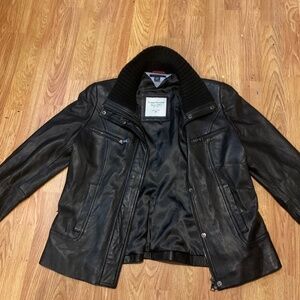 tommy hilfiger authentic leather womens jacket